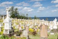 Waverley Cemetery is a state heritage listed cemetery in an iconic location in Sydney`s Eastern Suburbs, 86, 000 bodies are buried Royalty Free Stock Photo